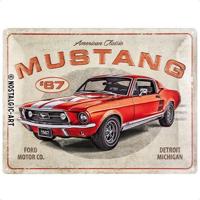 Ford Mustang GT 1967 Red wandplaat - thumbnail