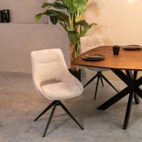 LABEL51 Eetkamerstoel Marlow - Clay - Elite - Zwart Metalen Frame - thumbnail