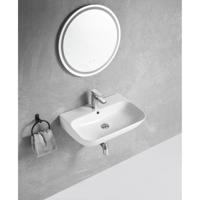 Xellanz Finta Vrijhangende Wastafel - 65.5x42x16.5cm - Keramiek - Glans Wit - thumbnail