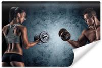 Fotobehang - Sportschool energie, premium print, inclusief behanglijm - thumbnail