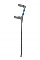 Elleboogkruk dubbel verstelbaar blauw metallic - thumbnail