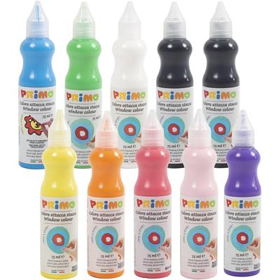 PRIMO Raamverf, diverse kleuren, 10x75 ml/ 1 doos PRIMO Raamverf, diverse kleuren, 10x75 ml/ 1 doos