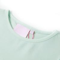 Kindershirt met kapmouwen 92 lichtmintkleur - thumbnail