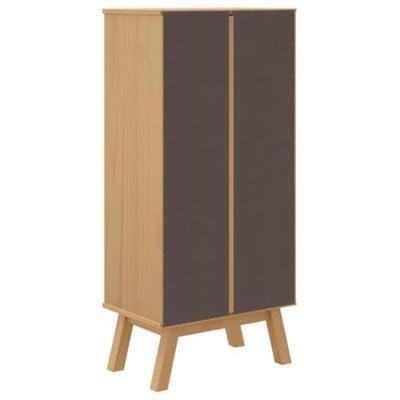 VidaXL Schoenenkast olden 55x35x120 cm grenenhout grijs en bruin