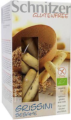 Schnitzer Grissini sesam glutenvrij bio 100 Gram