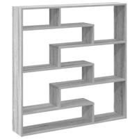 Wandschap kubus 7 vakken bewerkt hout grijs sonoma eikenkleurig - thumbnail