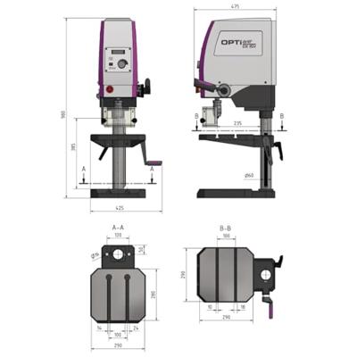 Opti-Drill Tafelboormachine | 15 (S235JR) mm | MK2 | 100-3.000 omw/min | 1 stuk - 3020155 3020155 - thumbnail