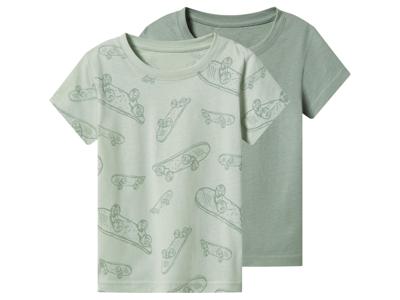 lupilu Set van 2 kinder T-shirts (Groen/mint, 122/128)