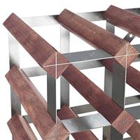 Wijnrek voor 20 flessen massief grenenhout bruin - thumbnail