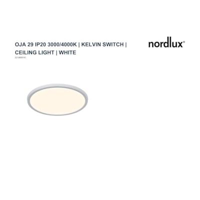Nordlux PlafondlampOja wit Ø 29,4cm - instelbaar - 15w - 2210616101