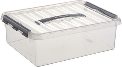 Sunware Q-line box 10 liter transp/metaal