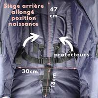 BAMBISOL dubbele wandelwagen - 6-36 maanden voor de voorstoel (max 15 kg) en 0-36 maanden (max 15 kg) voor de achterbank - thumbnail