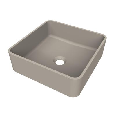 Arcqua Case Opbouw Waskom Vierkant 37x37 Mat Klei Arcqua Case Opbouw Waskom Vierkant 37x37 Mat Klei