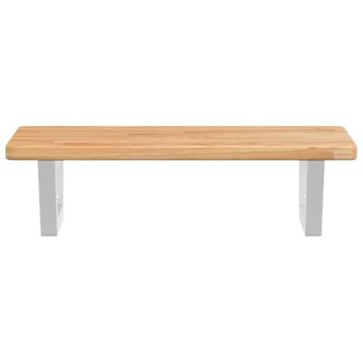 Badkamer wandschap staal en massief eikenhout