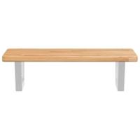 Badkamer wandschap staal en massief eikenhout - thumbnail