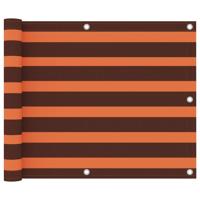 Balkonscherm 75x500 cm oxford stof oranje en bruin - thumbnail