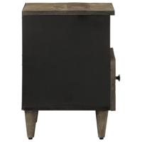 Nachtkastje 40x33x46 cm massief mangohout lichtgrijs - thumbnail