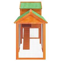 VidaXL Kippenhok 193x65x117 cm massief grenenhout bruin - thumbnail