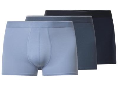 esmara Men Set van 3 heren boxers - Plus size (Donkerblauw/blauw, XXL) esmara Men Set van 3 heren boxers - Plus size (Donkerblauw/blauw, XXL)