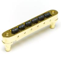 Graph Tech PS 8843 G0 ResoMax NV2 Tune-O-Matic Bridge met String Saver zadels (kleine posten, 4 mm) - goud - thumbnail