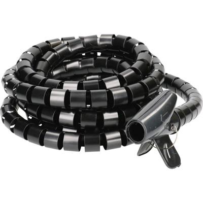Cablehome 128536 Spiraalslang Zwart Kunststof 1 stuk(s)