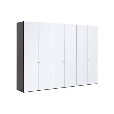 Goossens Kledingkast Easy Storage Ddk, Kledingkast 304 cm breed, 220 cm hoog, 6x glas draaideur