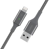 Belkin Smart LED-oplaadkabel, USB-C naar Lightning, 1,2 m (weergave van de laadstatus) voor iPhone, AirPods en iPad, MFi-gecertificeerd - grijs, CAA007bt - thumbnail