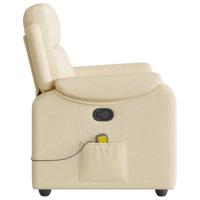 Massagestoel verstelbaar stof crèmekleurig - thumbnail