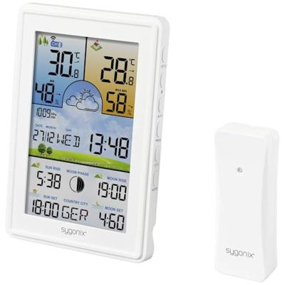 Sygonix SY-5509564 Digitaal weerstation Verwachting voor 12 tot 24 uur Aantal sensoren max.: 3 stuk(s)
