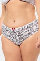 Ulla Popken Slips, set van 5, hartjesdessin - Grote Maten - thumbnail