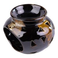 Bruine Keramische Oliebrander met Dip Glazuur van Sawahasa - thumbnail