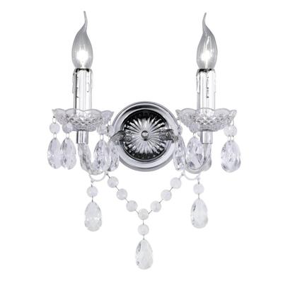 Trio Wand kroonluchterLuster 2-lichts 26cm chroom met kristal - R25072000