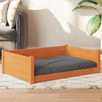 VidaXL Hondenmand 95,5x65,5x28 cm massief grenenhout wasbruin - thumbnail