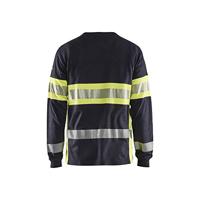 Blåkläder Vlamvertragend T-Shirt lange mouwen 34841761 | Marine/High-Vis Geel | Maat 3XL - 7330509725528 - thumbnail
