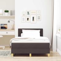 Boxspringbed met matras Donkerbruin 120 x 200 cm Stof - thumbnail