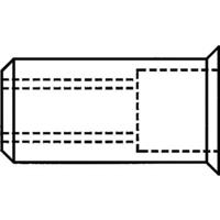 Gesipa 1433713 Popmoer (Ø x l) 9 mm x 15.5 mm M6 Staal Blindnietmutter St M6x9x15,5 Kleinkopf KS 0,25-3,5mm 250 stuk(s) - thumbnail
