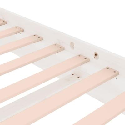 Bedframe massief hout wit 90x190 cm Bedframe massief hout wit 90x190 cm