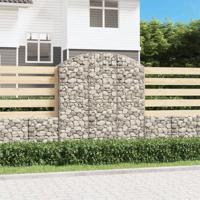 VidaXL Schanskorf gewelfd 150x30x160/180 cm gegalvaniseerd ijzer - thumbnail