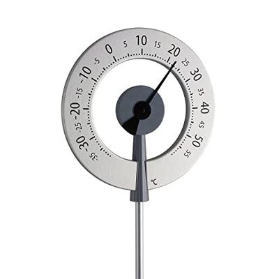 Buitenthermometer aluminium Lollipop antraciet 95 cm - thumbnail