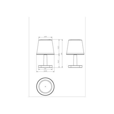 GALIX G4410 solar tafellamp - 25 Lumen - H20 cm