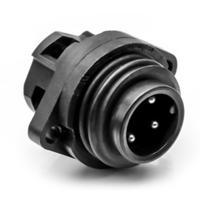 Amphenol C01620C00310012 Ecomate Male Receptacle 3+PE Schroef | Silver Plated | Zwart - thumbnail