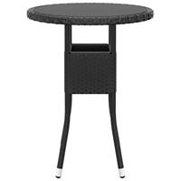 3-delige Tuinset poly rattan zwart - thumbnail