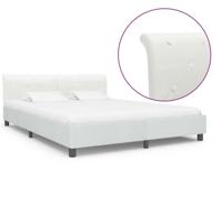 Bedframe kunstleer wit 160x200 cm - thumbnail