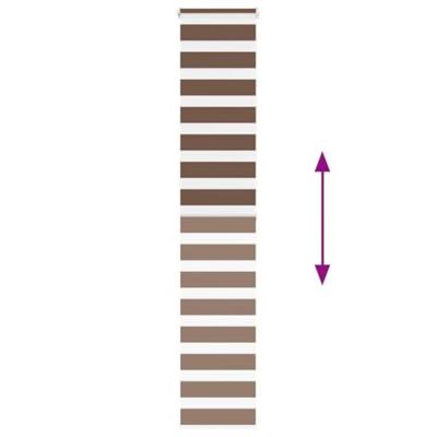 Zebra rolgordijn 45x200 cm stofbreedte 40,9 cm polyester bruin