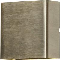 Konstsmide Chieri 2x2 7891-800 Buitenlamp (wand), Wandlamp Energielabel: F (A - G) 4 W Messing (geborsteld) - thumbnail