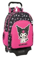 Schoolrugzak met Wielen Kuromi Zwart Fuchsia 33 x 42 x 14 cm - thumbnail
