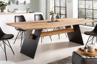 Design eettafel GRAND OAK 240cm natuurlijk wild eiken massief hout - 43389 - thumbnail