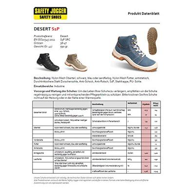 Safety Jogger Desert S1P Blauw - Maat 39 - 00.118.005.39