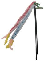Boon kattenspeelgoed hengel softy plus veer plus bel blauw/roze Gebr. de Boon - Gebr de boon - thumbnail
