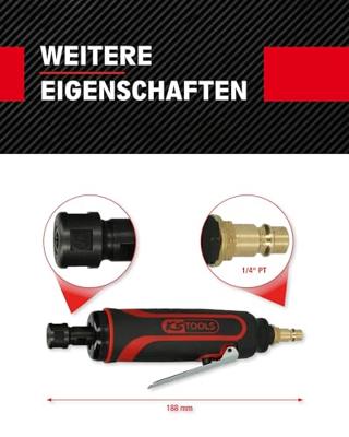 KS Tools 515.5410 Pneumatische staafslijper 6.3 bar